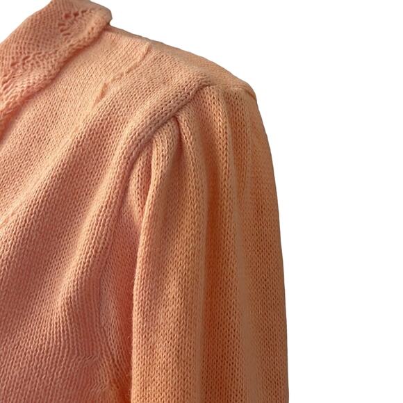 1980’s VINTAGE Dead Stock Changing Scene Embroidered Flower Sweater Size Small - Picture 4 of 7